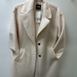 Zara oversized  cream coat